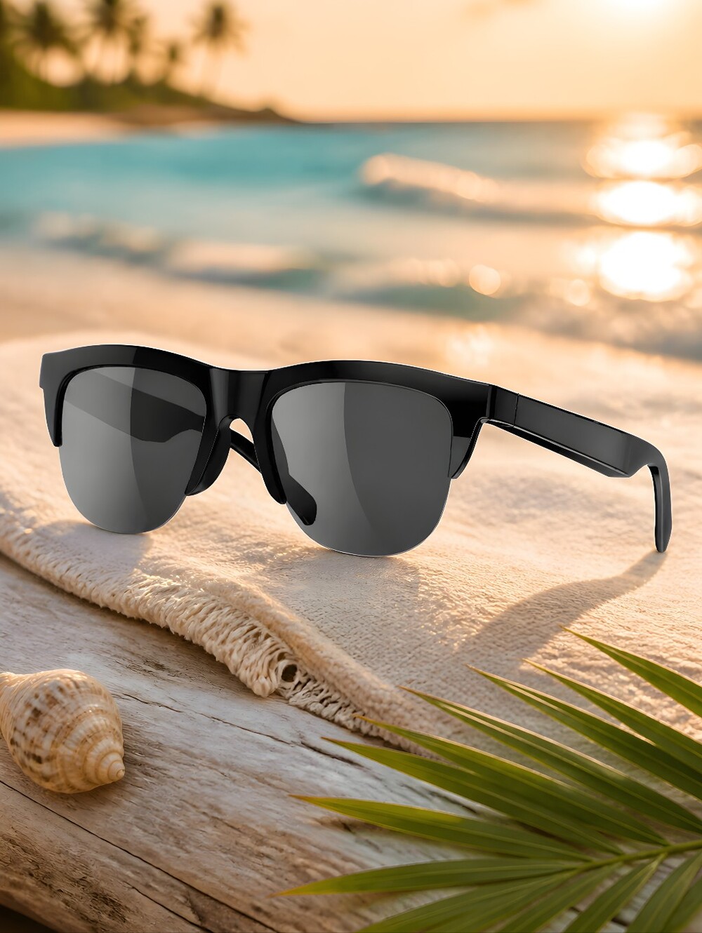 NWT DMES Smart Audio Sunglasses Bluetooth Open Ear Calls Translation Black